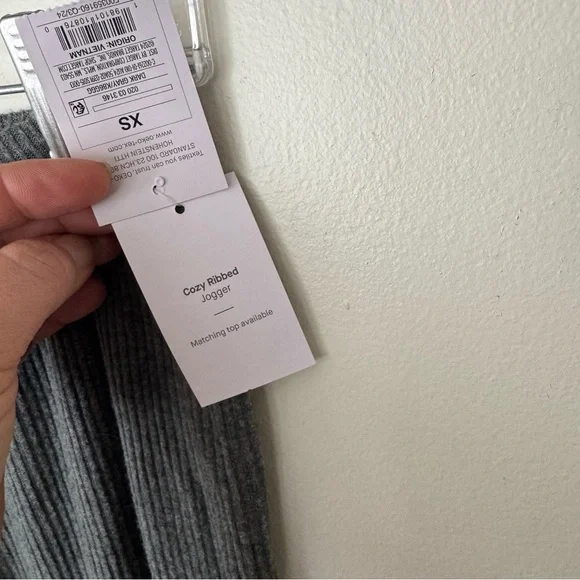 Auden grey cozy ribbed jogger pajama pants size XS NEW! - Picture 4 of 8